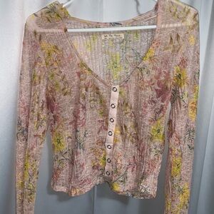 We The Free Multicolor Floral Button-Down Shirt